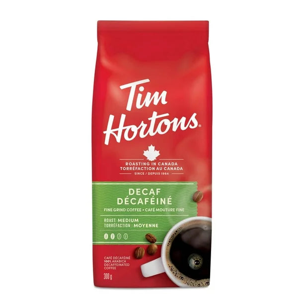 Tim Hortons Coffee - Decaf - 300g - CanadianCatalog