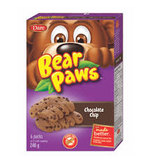 Dare Bear Paws Cookies - Chocolate Chip - 240g - CanadianCatalog
